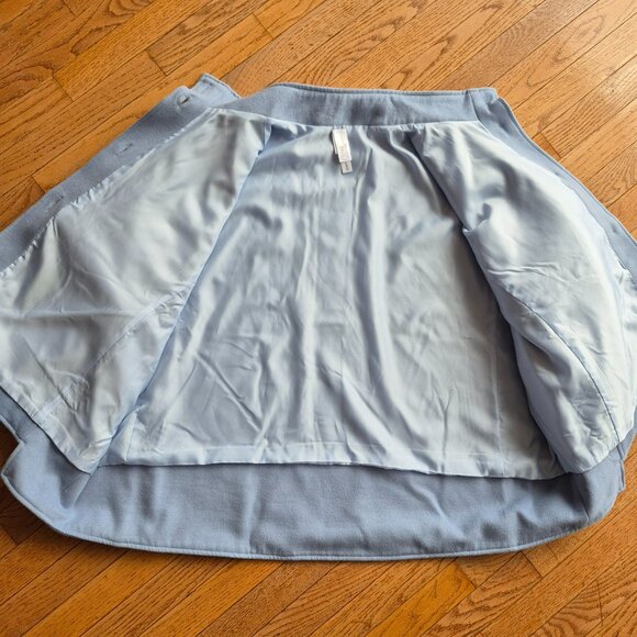 WynneCollection Layers Melton Unstructured Jacket Periwinkle Blue Large - Picture 10 of 15